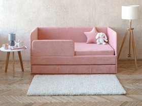 Диван-кровать Happy (коралловый) в Артыке - artyk.mebel-nsk.ru | фото