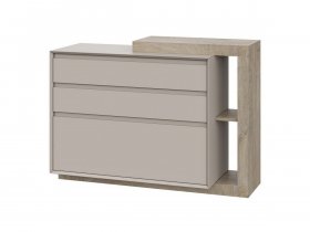 Комод 1200 22 J-Э Этна (дуб эндгрей/кашемир) в Артыке - artyk.mebel-nsk.ru | фото