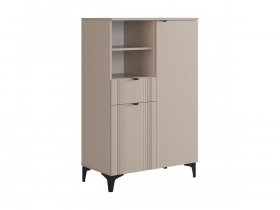 Комод 2 Рич (кашемир/фрапучино матовый/черный) в Артыке - artyk.mebel-nsk.ru | фото