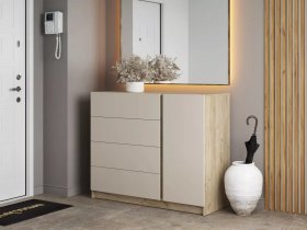 Комод Бостон  КМ-001 (дуб крафт серый/кашемир) в Артыке - artyk.mebel-nsk.ru | фото