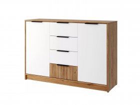 Комод КМ-002 Ивис (дуб крафт золотой/белый) в Артыке - artyk.mebel-nsk.ru | фото