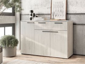 Комод Стандарт-4 NEW (дуб крафт белый) в Артыке - artyk.mebel-nsk.ru | фото