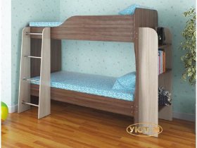 Кровать 2х ярусная без ящиков с полками в Артыке - artyk.mebel-nsk.ru | фото
