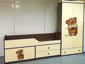 Кровать детская Мишутка-2 в Артыке - artyk.mebel-nsk.ru | фото