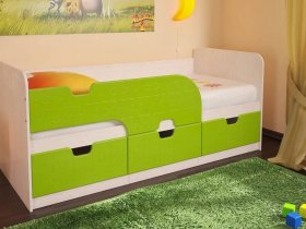Кровать детская с ящиками 1,86 Минима пазл в Артыке - artyk.mebel-nsk.ru | фото