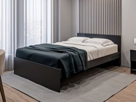 Кровать двуспальная 1,4м Бруклин СБ-3353 (диамант серый) в Артыке - artyk.mebel-nsk.ru | фото