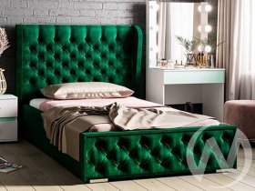 Кровать двуспальная с под.мех. 1,6м Франческа (изумруд) в Артыке - artyk.mebel-nsk.ru | фото