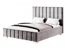 Кровать двуспальная с под.мех. 1,6м Мирабель (графит) в Артыке - artyk.mebel-nsk.ru | фото