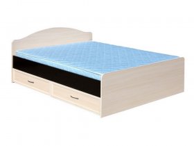 Кровать  двуспальная с ящиками 1,6м-1 (круглая спинка) в Артыке - artyk.mebel-nsk.ru | фото