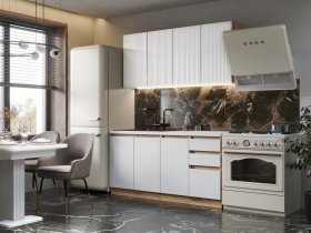 Кухонный гарнитур Ника 1,6 м (белый) в Артыке - artyk.mebel-nsk.ru | фото