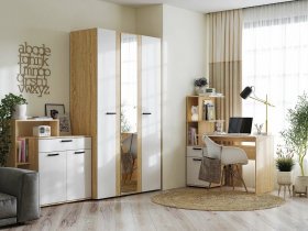 Модульная детская Санса (дуб сонома/белый) в Артыке - artyk.mebel-nsk.ru | фото