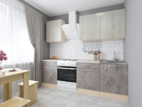 Модульная кухня Йота (пикард/цемент) в Артыке - artyk.mebel-nsk.ru | фото