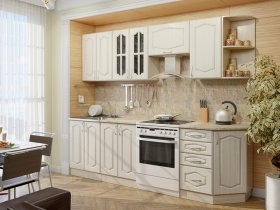 Модульная кухня Классика-1 (дуб молочный) в Артыке - artyk.mebel-nsk.ru | фото