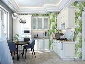 Модульная кухня Ницца (дуб кремовый) в Артыке - artyk.mebel-nsk.ru | фото