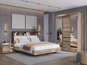Модульная спальня Энигма (венге/дуб каньон) в Артыке - artyk.mebel-nsk.ru | фото