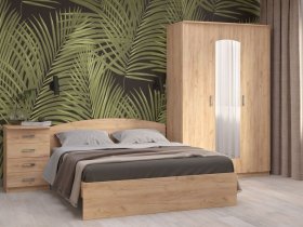 Модульная спальня Ирина (дуб крафт золотой) в Артыке - artyk.mebel-nsk.ru | фото
