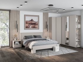 Модульная спальня Люмо (кашемир) в Артыке - artyk.mebel-nsk.ru | фото