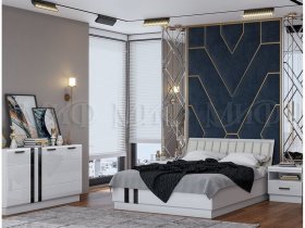 Модульная спальня Магнолия  (белый глянец) в Артыке - artyk.mebel-nsk.ru | фото
