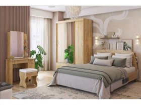 Модульная спальня Виктория-1 (дуб крафт золотой) в Артыке - artyk.mebel-nsk.ru | фото