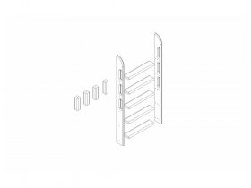 Пакет №10 Прямая лестница и опоры для двухъярусной кровати Соня в Артыке - artyk.mebel-nsk.ru | фото
