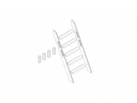 Пакет №11 Наклонная лестница и опоры для двухъярусной кровати Соня в Артыке - artyk.mebel-nsk.ru | фото