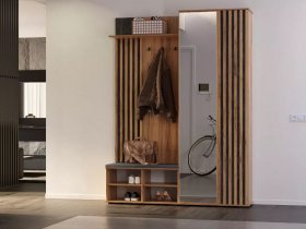 Прихожая Марракеш (дуб вотан/цемент темный) в Артыке - artyk.mebel-nsk.ru | фото