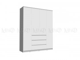 Шкаф 1600 с ящиками Челси (белый) в Артыке - artyk.mebel-nsk.ru | фото