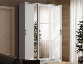 Шкаф-купе 1,6м «Стиль-2» (белый) в Артыке - artyk.mebel-nsk.ru | фото