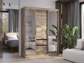 Шкаф-купе ШКК-06 Энигма (венге/дуб каньон) в Артыке - artyk.mebel-nsk.ru | фото