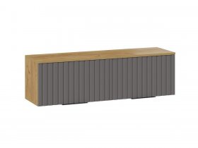 Шкаф настенный (1100) «Хилтон» (дуб крафт золотой/графит матовый) в Артыке - artyk.mebel-nsk.ru | фото