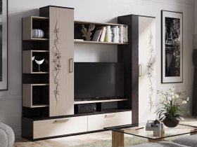 Стенка «Дакота» (венге/дуб молочный) в Артыке - artyk.mebel-nsk.ru | фото