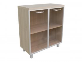 Тумба 2 двери со стеклом (бронза) Президент-ПРО Пр502 в Артыке - artyk.mebel-nsk.ru | фото