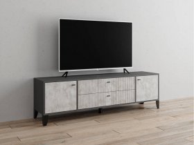 Тумба под ТВ Парус-10 (графит/мальта) в Артыке - artyk.mebel-nsk.ru | фото