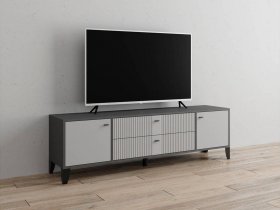 Тумба под ТВ Парус-10 (графит/светло-серый) в Артыке - artyk.mebel-nsk.ru | фото